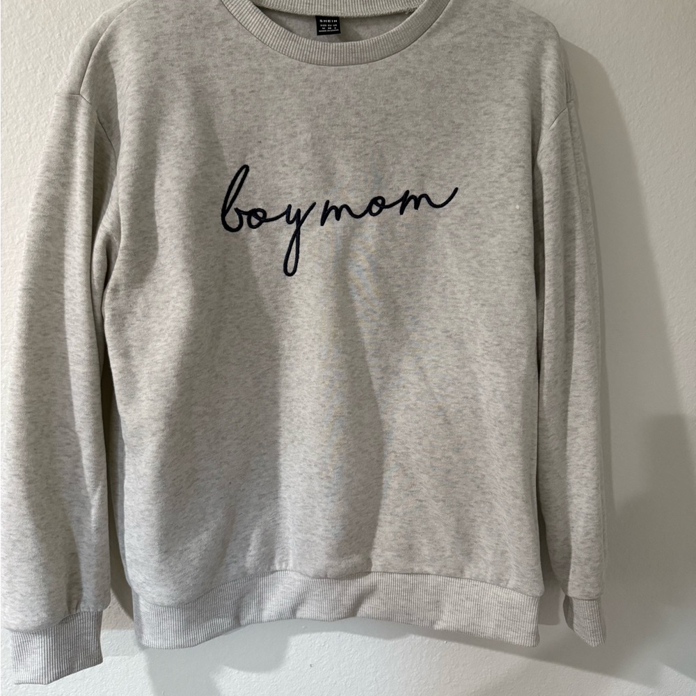 SHEIN Light Gray Ribbed Sweater